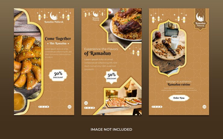 Colección de historias de Ramadan Iftar Promo Instagram