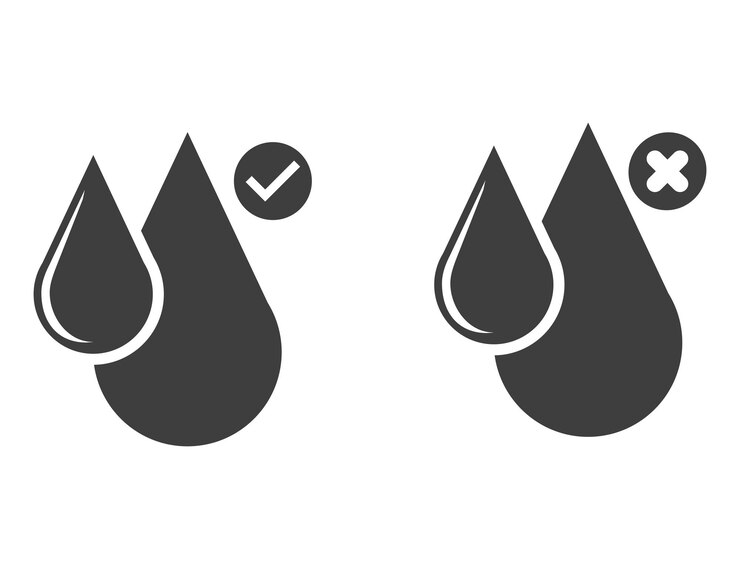 Vector colección de iconos de agua conjunto de líneas delgadas de símbolo de lluvia de onda de gota