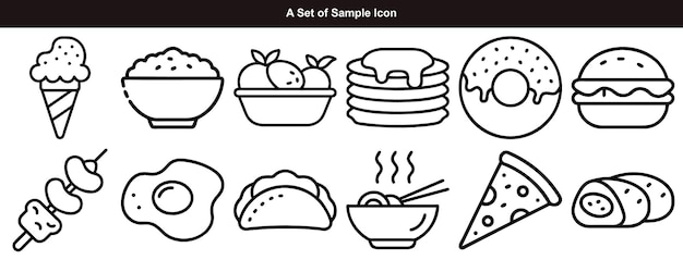 Colección de íconos de alimentos