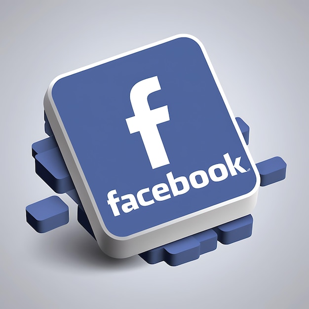 Una colección de íconos de aplicaciones 3D de Facebook