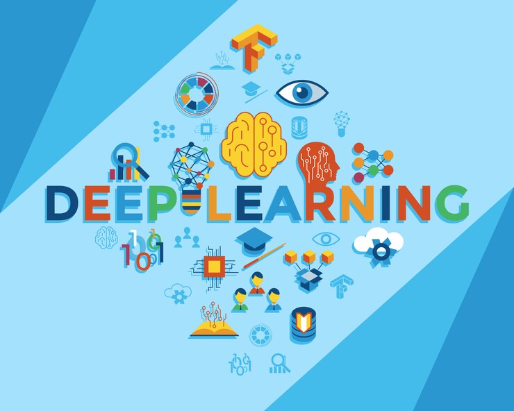 Vector colección de iconos de aprendizaje profundo e inteligencia artificial
