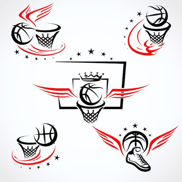 Colección de iconos de baloncesto Vector