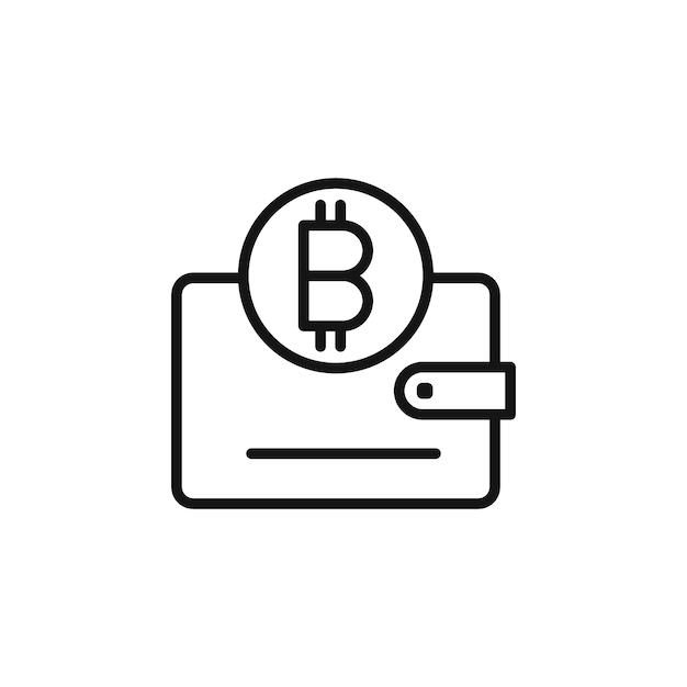 La colección de iconos de la billetera de bitcoin en negro