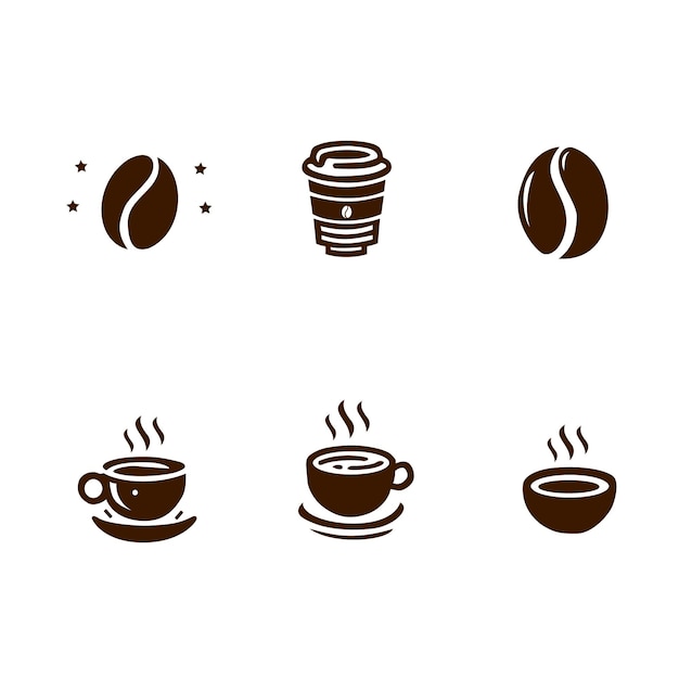 Una colección de iconos del café
