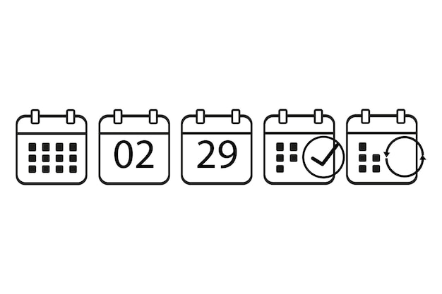 Colección de iconos de calendario