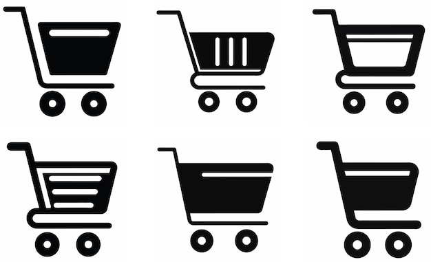 Colección de íconos del carrito de compras