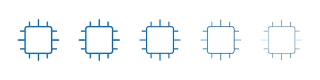 Colección de íconos de ciencias de la computación Conjunto de contornos delgados
