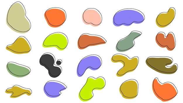 una colección de iconos coloridos con un diseño verde púrpura y púrpura