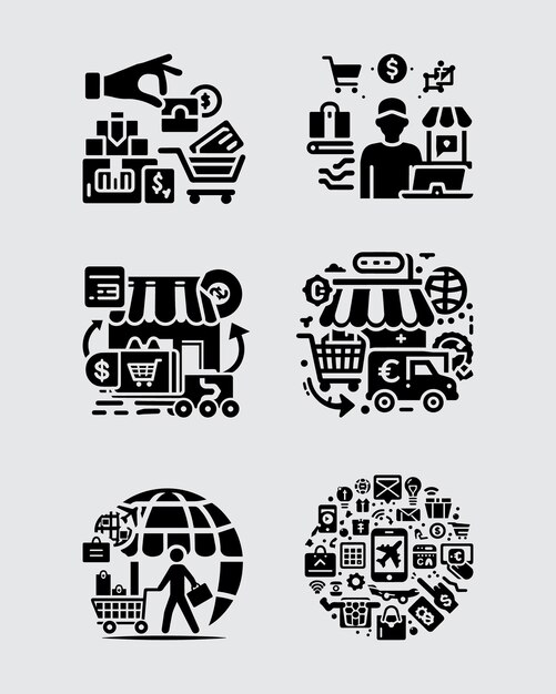 Colección de iconos de comercio electrónico de Retail Revolution