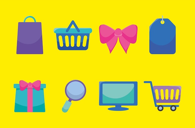 Colección de iconos de compras