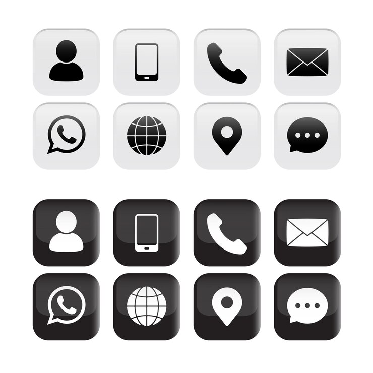 Colección de iconos de contactos y redes sociales
