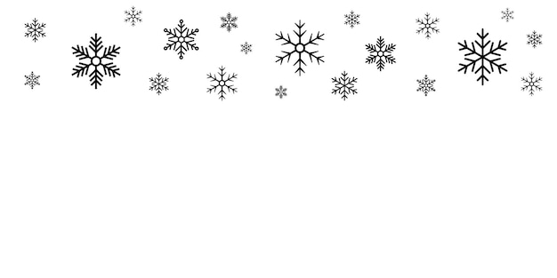 Colección de iconos de copo de nieve aislado sobre fondo blanco Iconos de copos de nieve Vector de copo de nieve