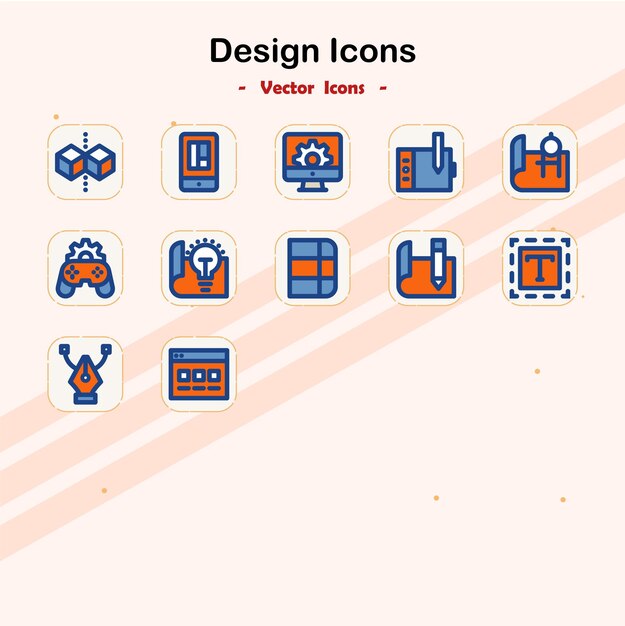Colección de iconos de diseño e interfaz de usuario