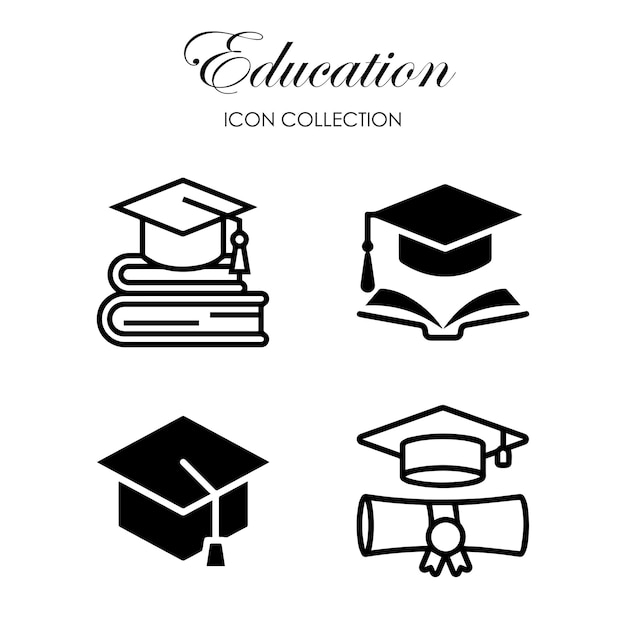 Colección de iconos de educación