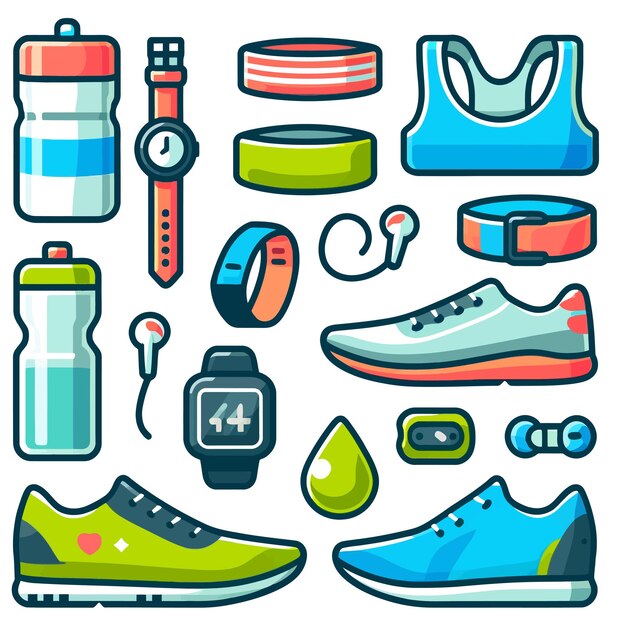colección de iconos de equipos de funcionamiento