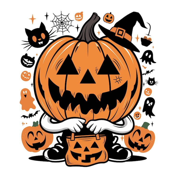 Colección de íconos felices de Halloween