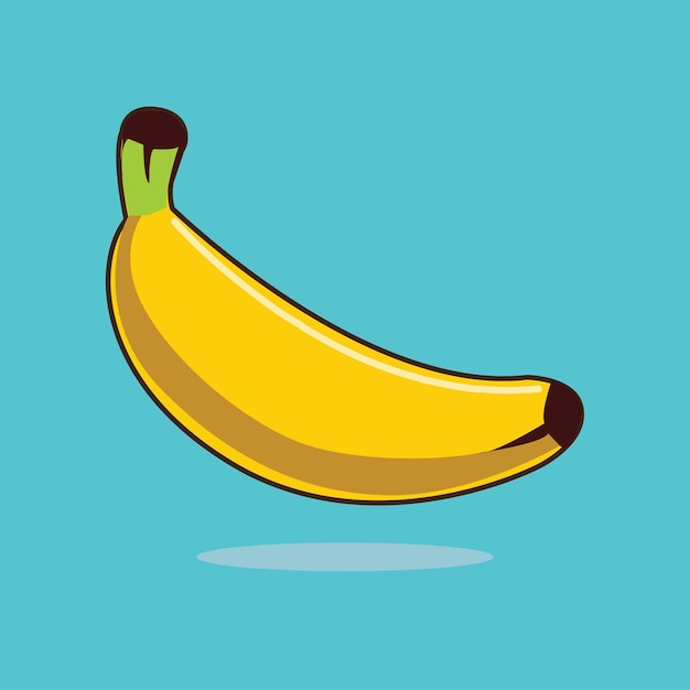 Colección de iconos de fruta de plátano lindo simple