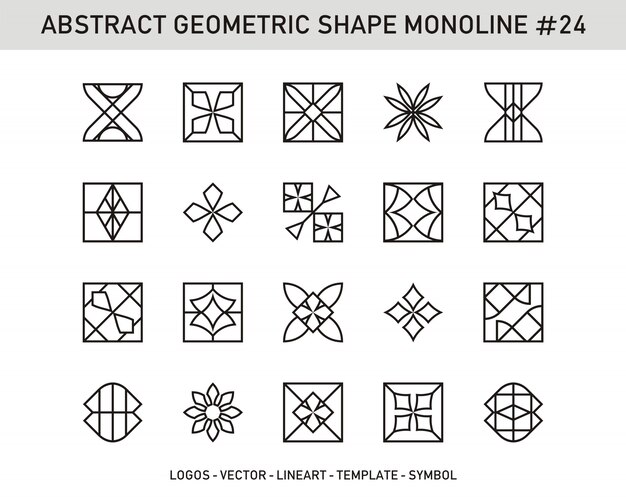 Colección de iconos geométricos abstractos
