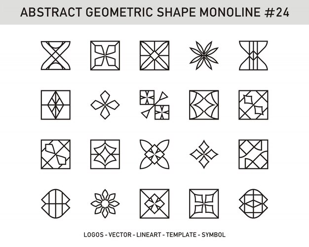 Colección de iconos geométricos abstractos