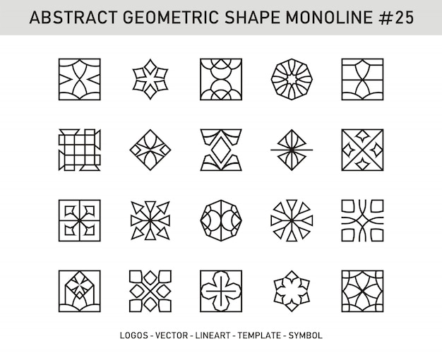 Colección de iconos geométricos abstractos