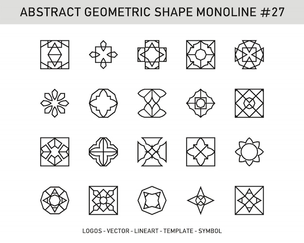 Colección de iconos geométricos abstractos