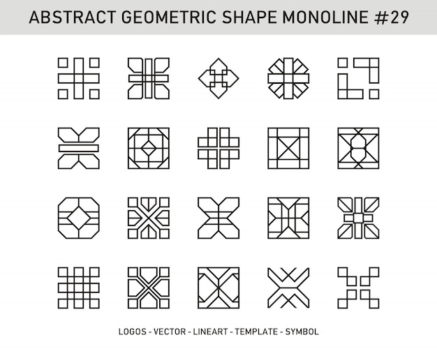 Colección de iconos geométricos abstractos