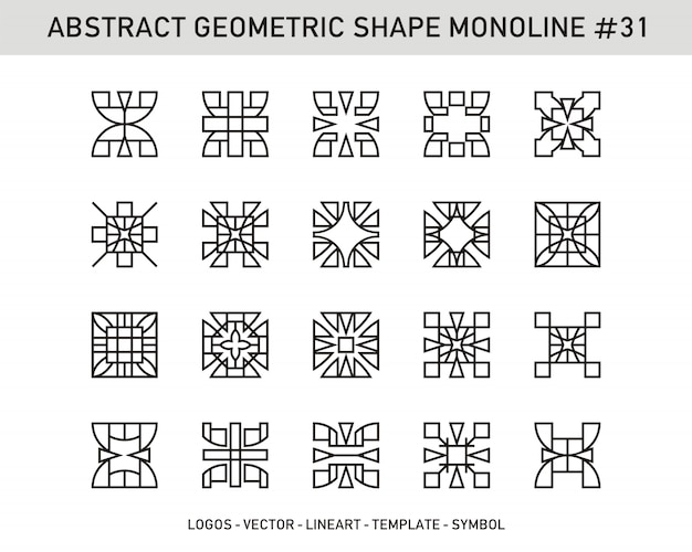 Colección de iconos geométricos abstractos