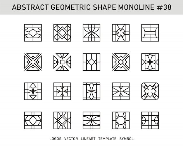 Colección de iconos geométricos abstractos