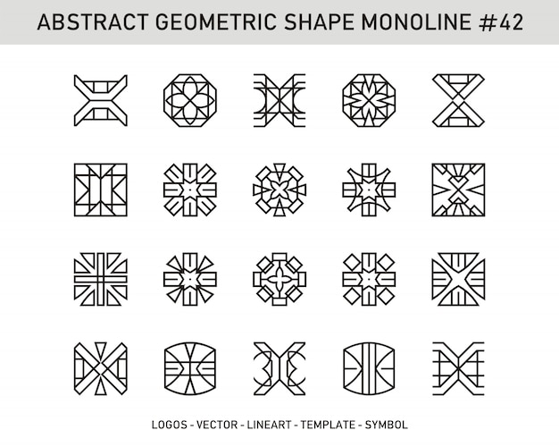 Colección de iconos geométricos abstractos