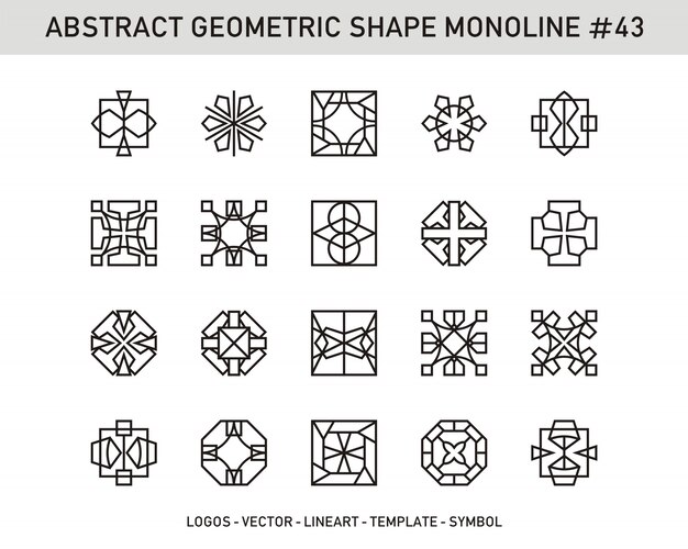 Colección de iconos geométricos abstractos