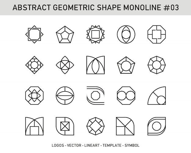 Colección de iconos geométricos abstractos