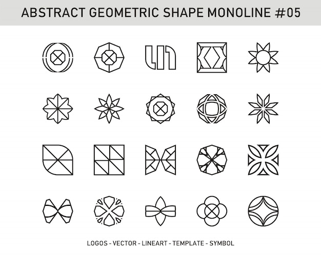 Colección de iconos geométricos abstractos