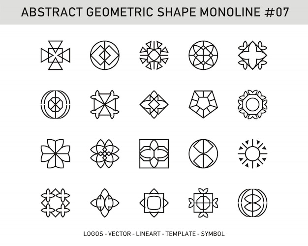 Vector colección de iconos geométricos abstractos