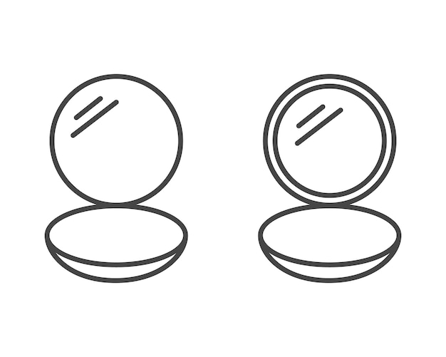 Colección de íconos gráficos de espejo facial