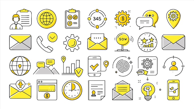una colección de iconos, incluida una que dice "la palabra"