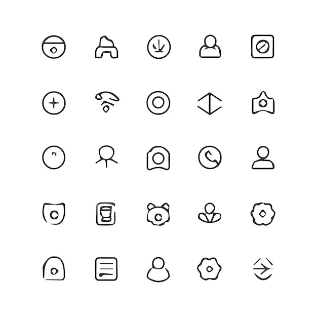 una colección de iconos, incluido uno que dice "no"