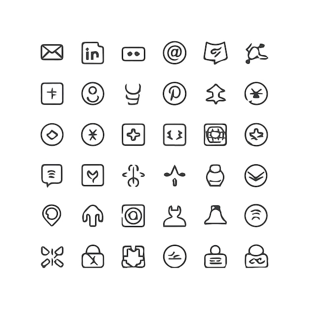 una colección de iconos, incluido uno que dice "web quote"