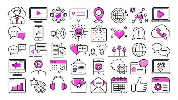una colección de iconos incluyendo una página web que dice casa
