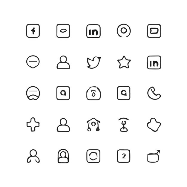 una colección de iconos incluyendo uno que dice quot m quot
