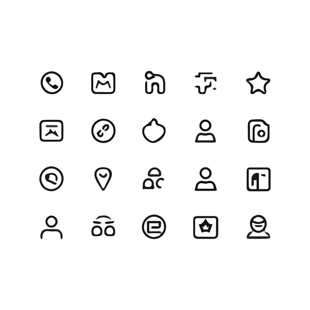 una colección de iconos incluyendo uno que dice "mac quot"