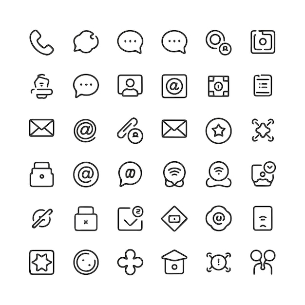 una colección de iconos incluyendo uno que dice medios sociales