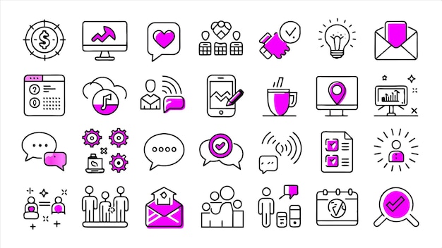 una colección de iconos incluyendo uno que dice personal