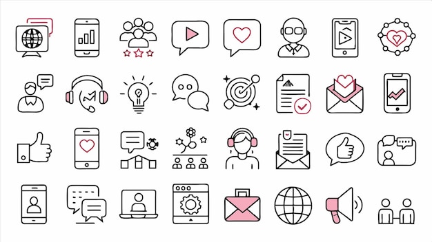 una colección de iconos incluyendo uno que dice personal