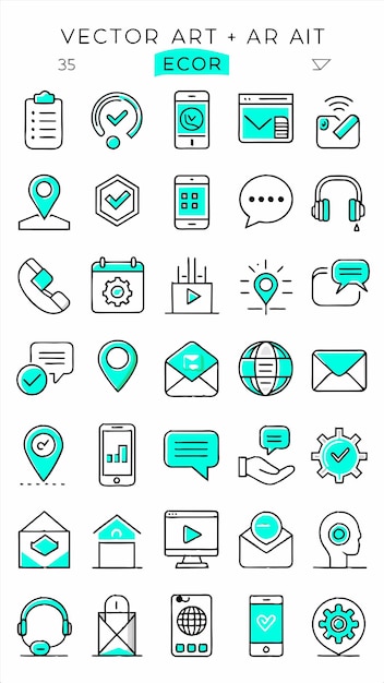 una colección de iconos incluyendo uno que dice personal