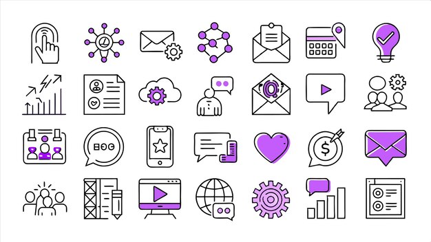 una colección de iconos incluyendo uno que dice que el mundo