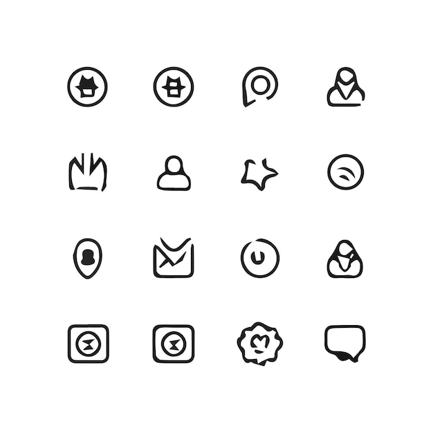 una colección de iconos incluyendo uno que dice s médico