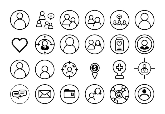 una colección de iconos incluyendo uno que dice x en él