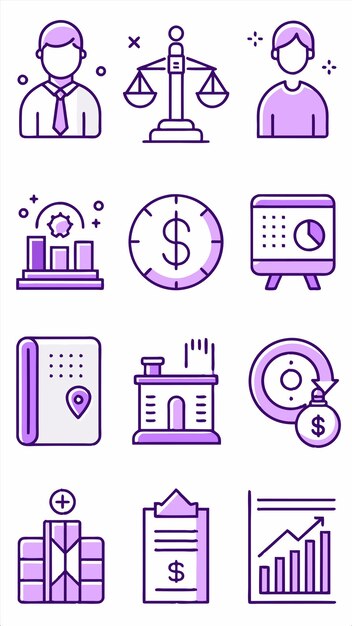 una colección de iconos incluyendo un reloj digital un reloj y un reloj