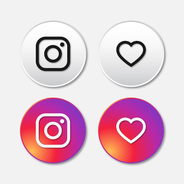 Vector colección de iconos de instagram de redes sociales