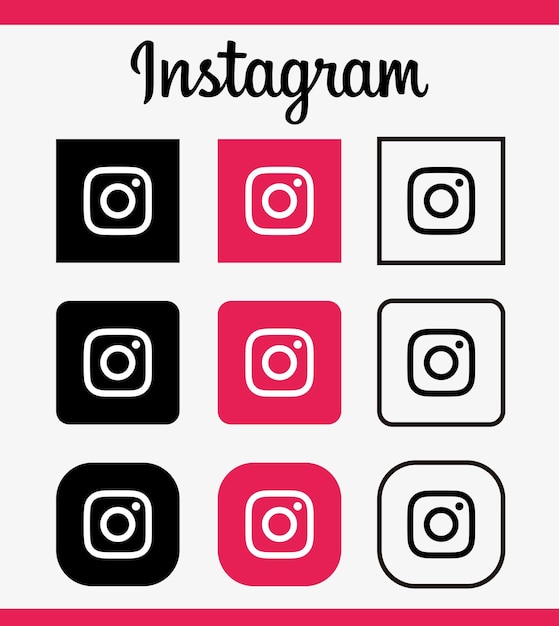 Vector colección de iconos de instagram en vector